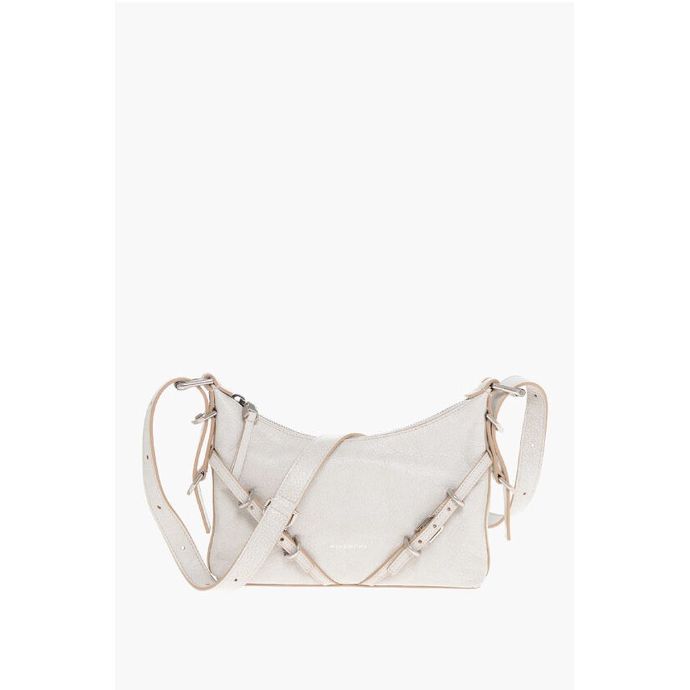 Textured Leather VOYOU Shoulder Bag