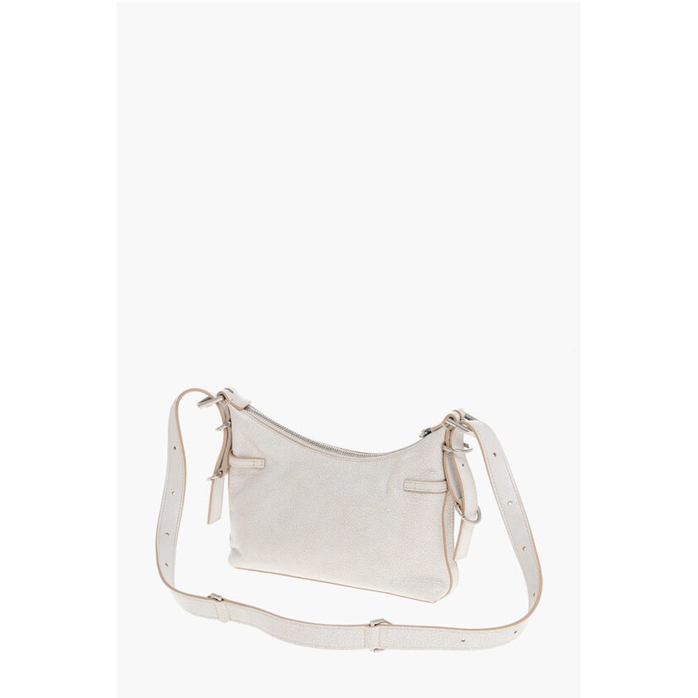 Textured Leather VOYOU Shoulder Bag