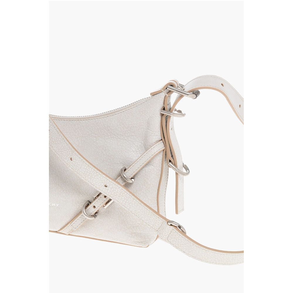 Textured Leather VOYOU Shoulder Bag