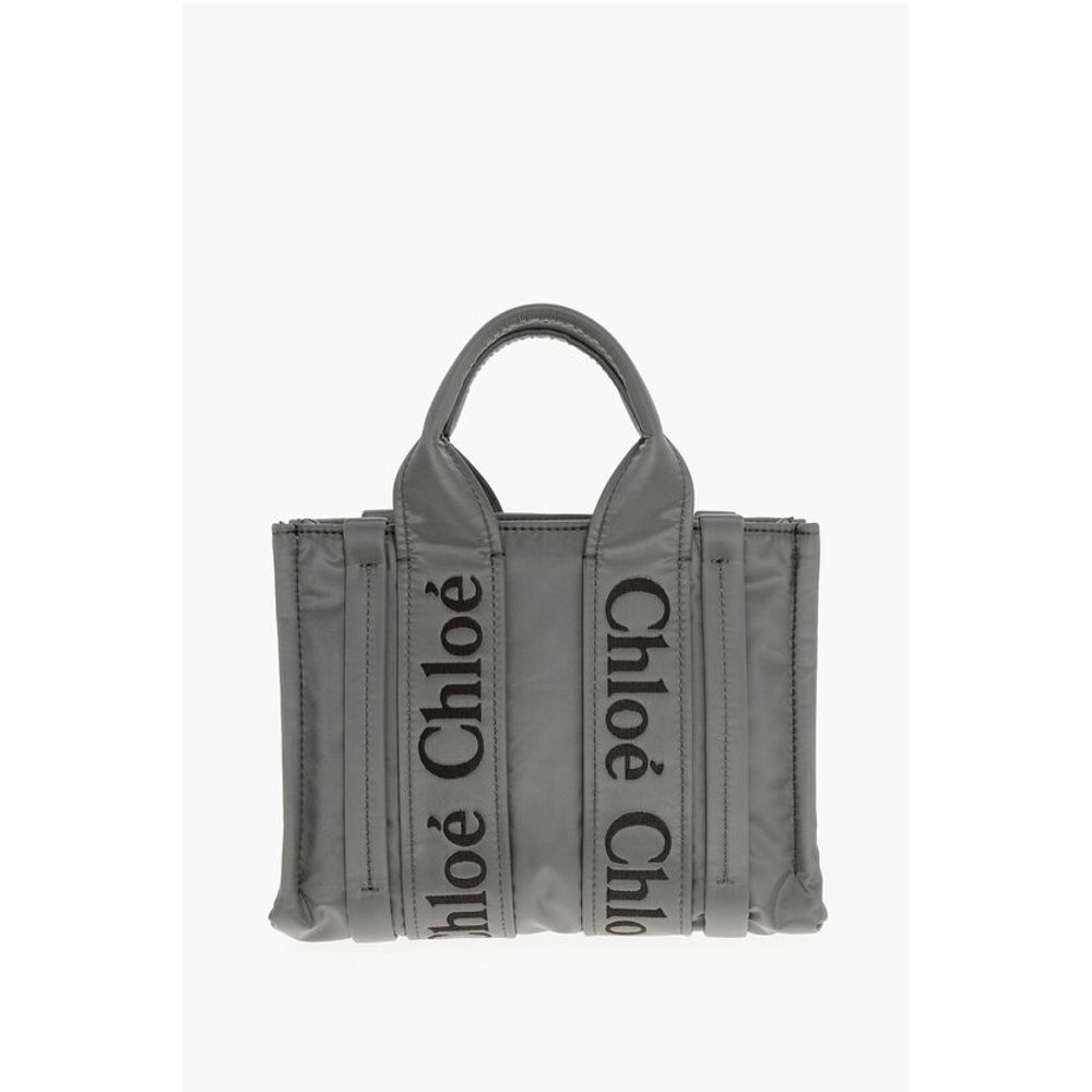 Nylon WOODY Tote Bag with Embroidered Logo