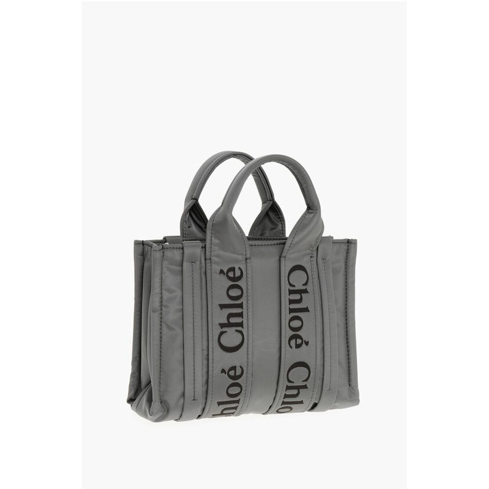 Nylon WOODY Tote Bag with Embroidered Logo