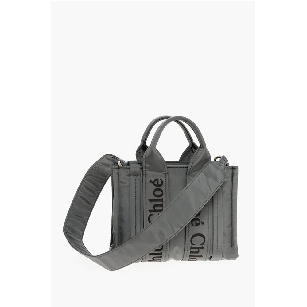 Nylon WOODY Tote Bag with Embroidered Logo