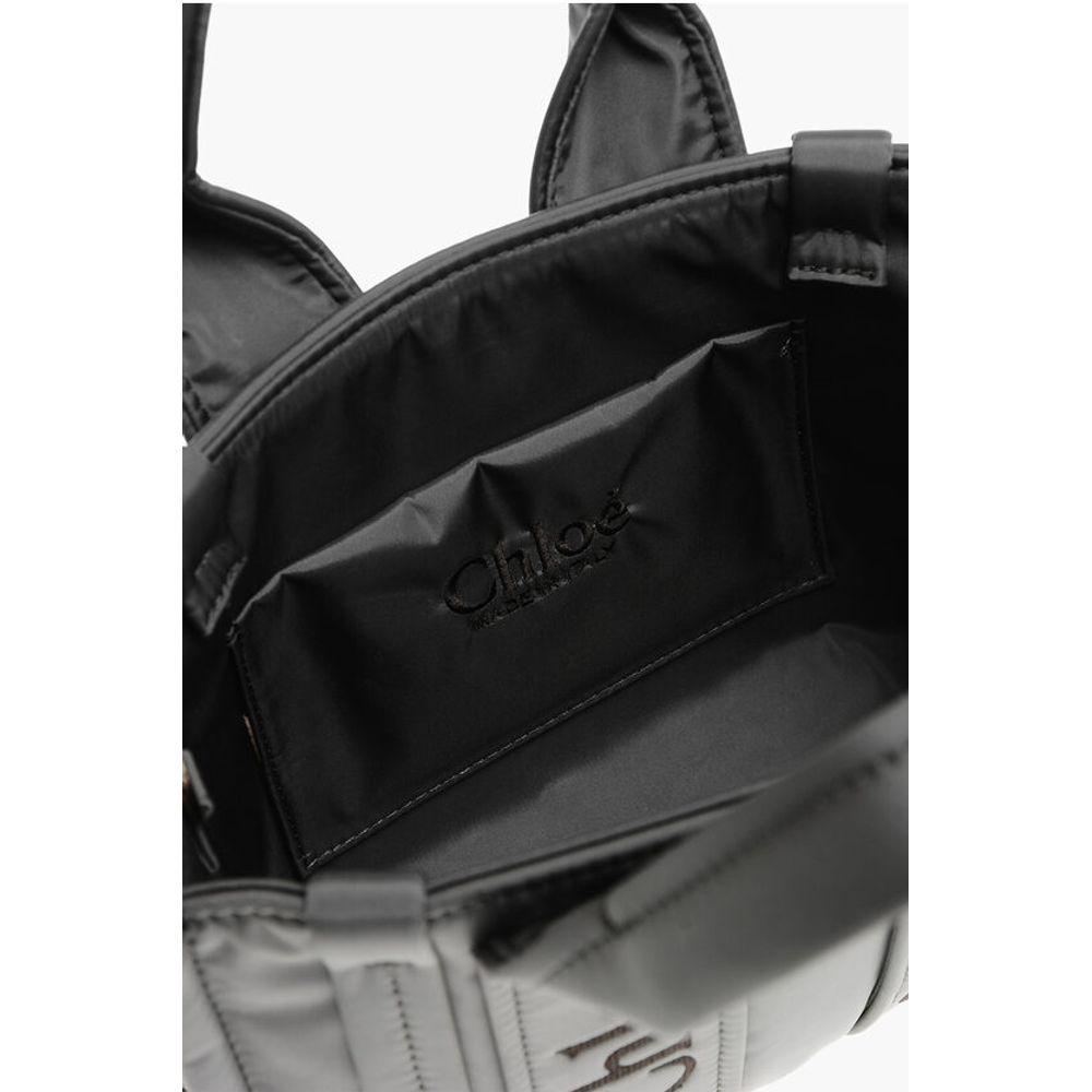 Nylon WOODY Tote Bag with Embroidered Logo
