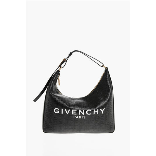 Embossed Eco-Patent Leather Hobo Bag