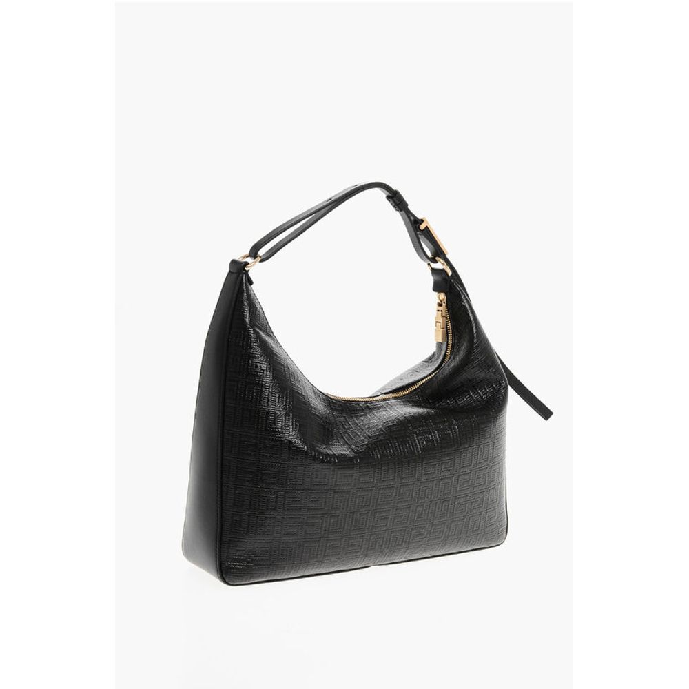 Embossed Eco-Patent Leather Hobo Bag