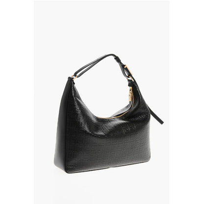 Embossed Eco-Patent Leather Hobo Bag