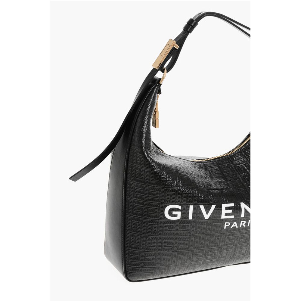 Embossed Eco-Patent Leather Hobo Bag