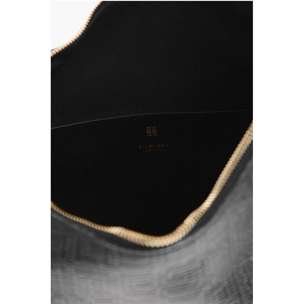 Embossed Eco-Patent Leather Hobo Bag