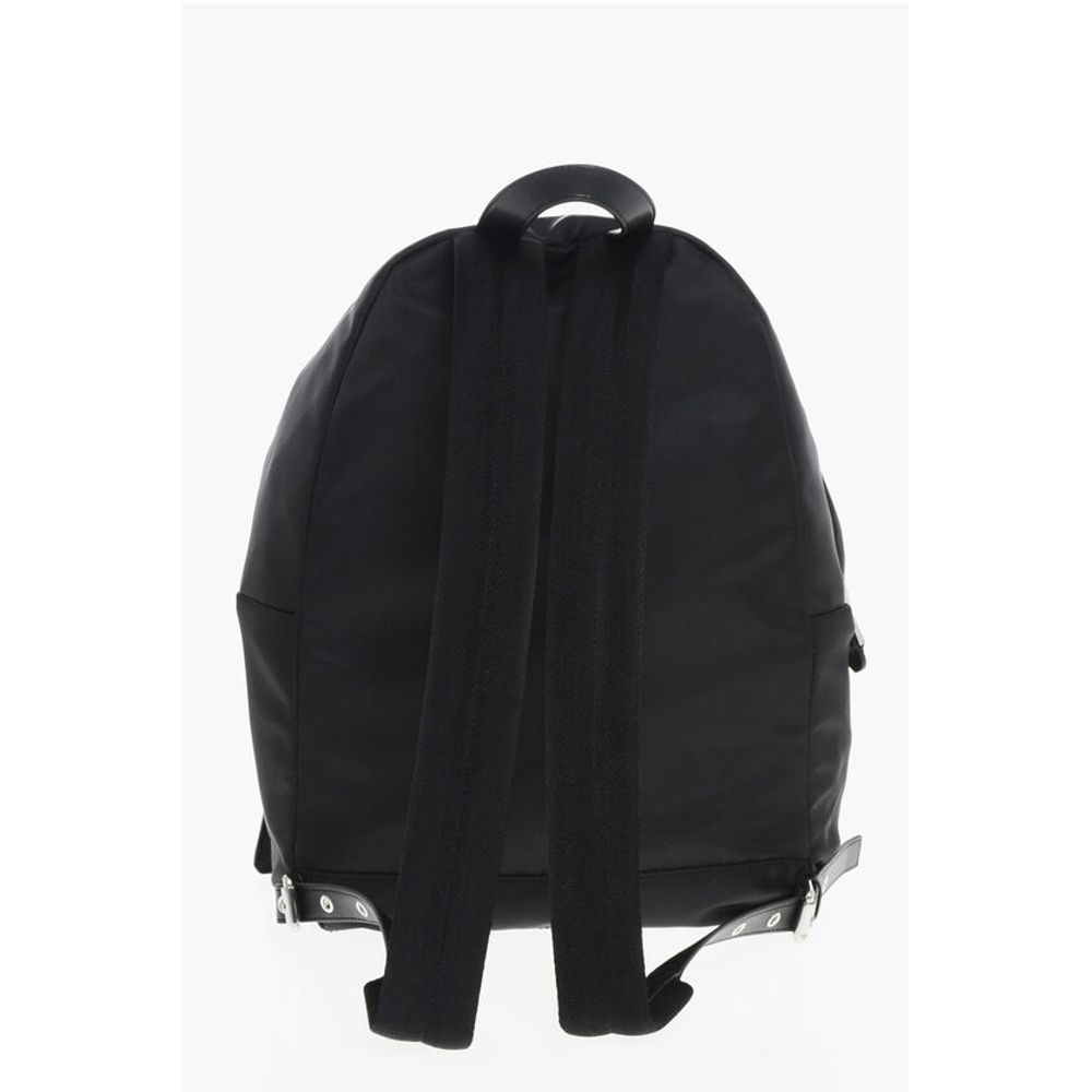 Nylon Backpack with Logoed Outer Pocket