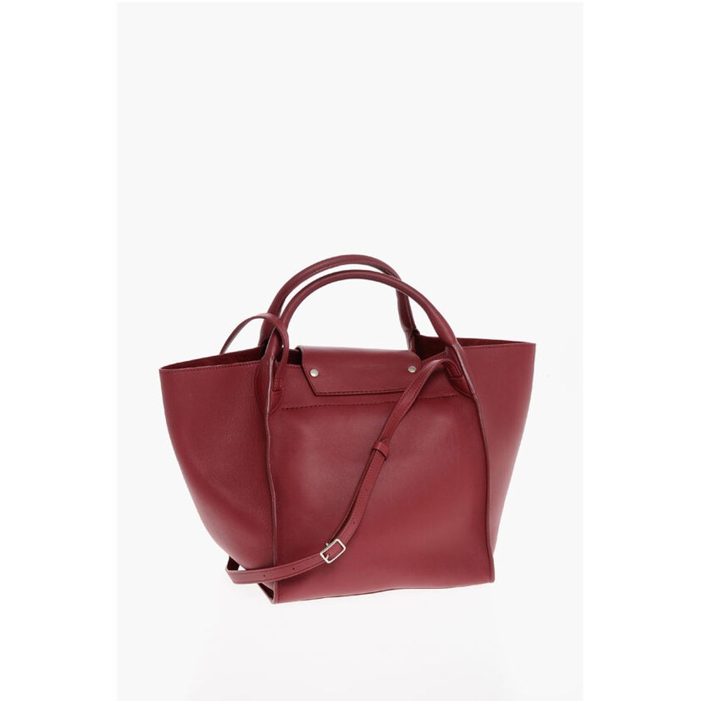 Leather Tote Bag with Removable Shoulder Strap