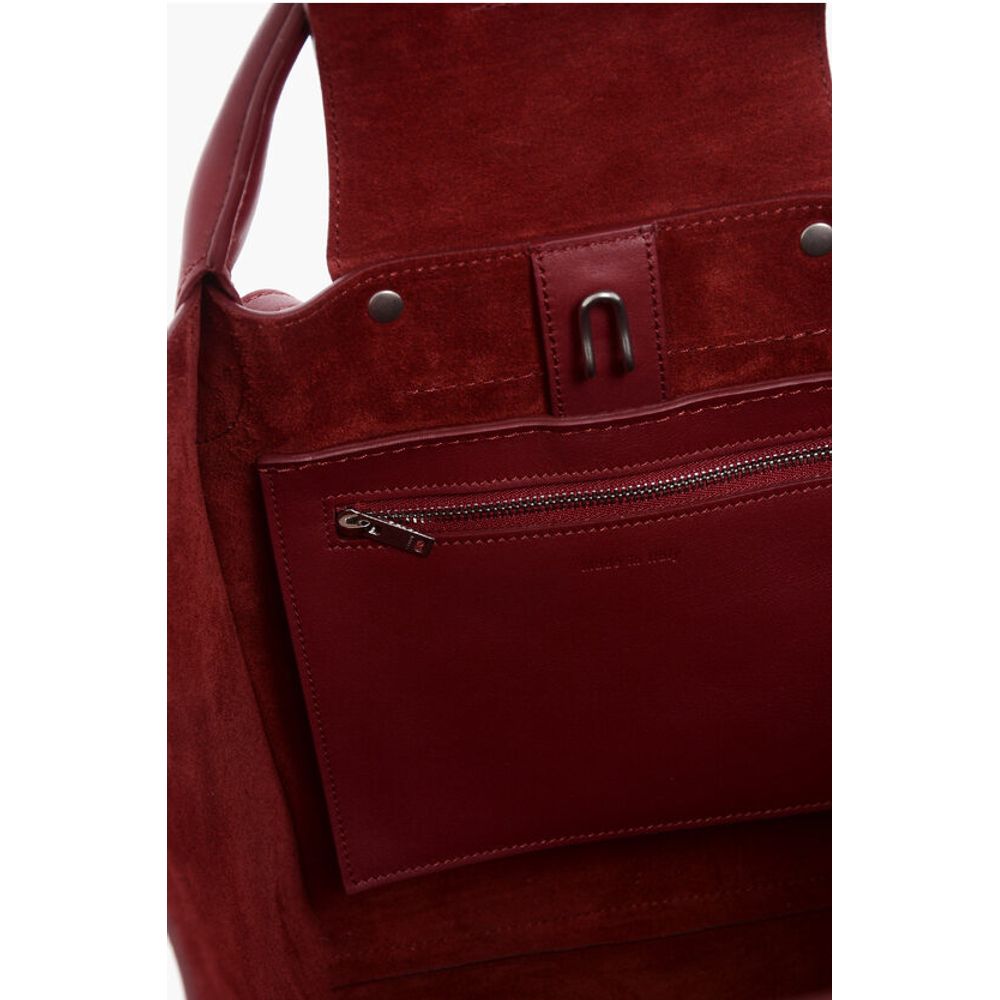 Leather Tote Bag with Removable Shoulder Strap