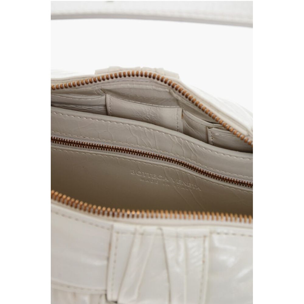 Zipped Closure INTRECCIO PLISSÈ Shoulder Bag