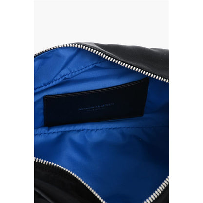 Nylon Beauty Case with Leather Details