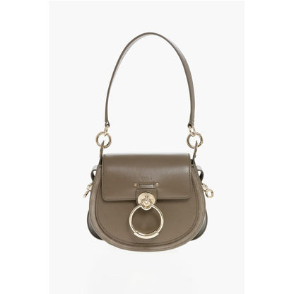 Leather TESS Shoulder Bag with Suede Detail