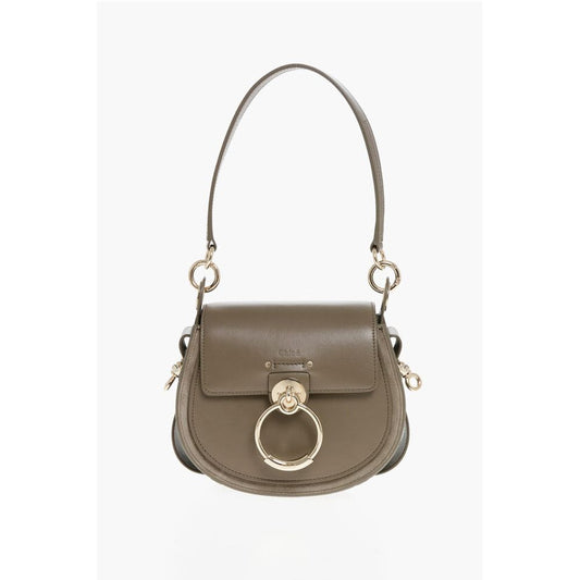 Leather TESS Shoulder Bag with Suede Detail