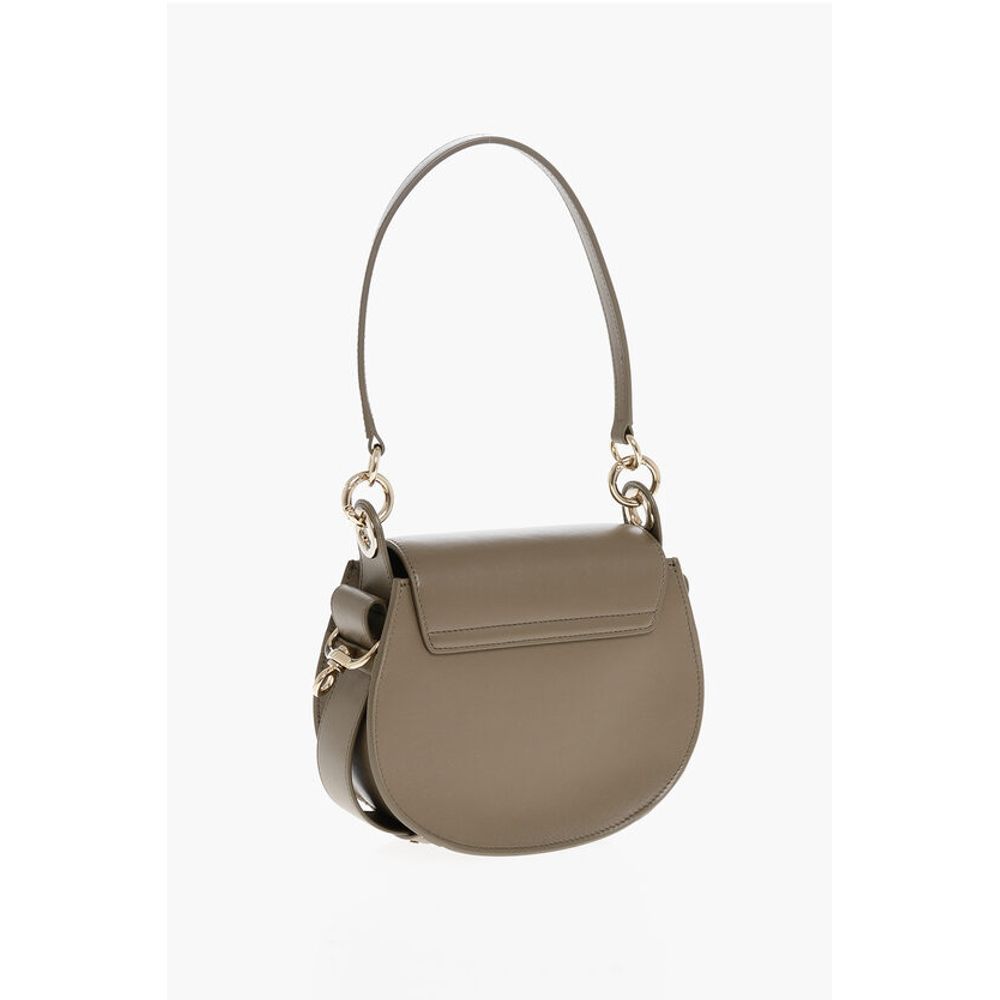 Leather TESS Shoulder Bag with Suede Detail