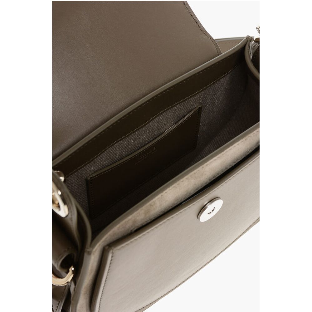 Leather TESS Shoulder Bag with Suede Detail