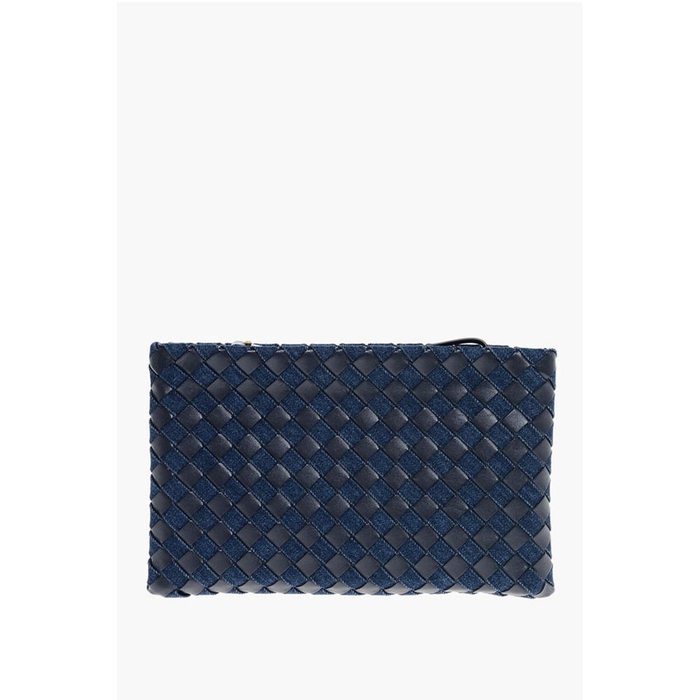 Woven Leather and Denim ABYSS Pouch