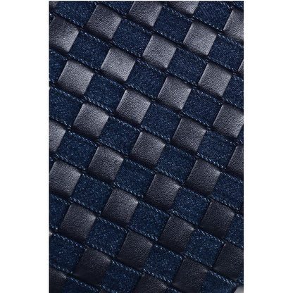 Woven Leather and Denim ABYSS Pouch