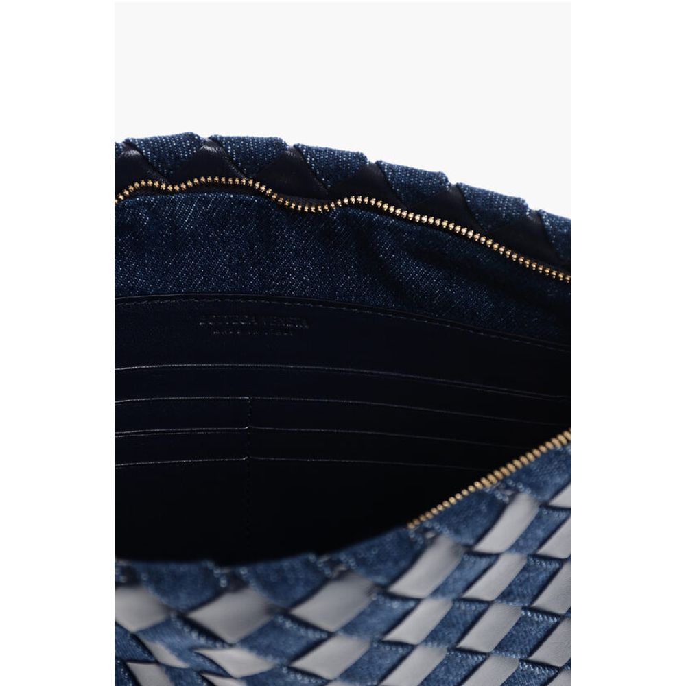 Woven Leather and Denim ABYSS Pouch