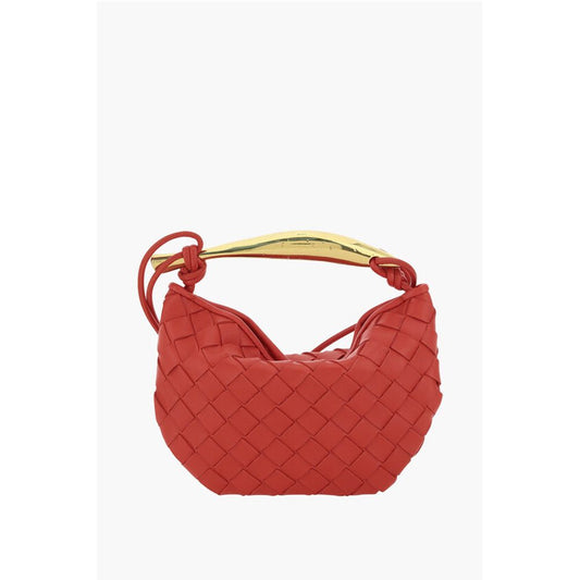 Woven Leather MUSE Bag with Brass Handle