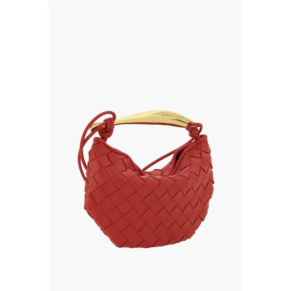 Woven Leather MUSE Bag with Brass Handle