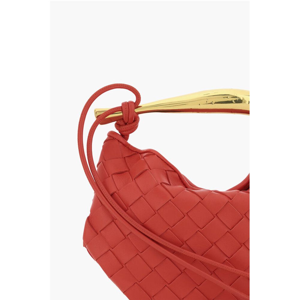 Woven Leather MUSE Bag with Brass Handle