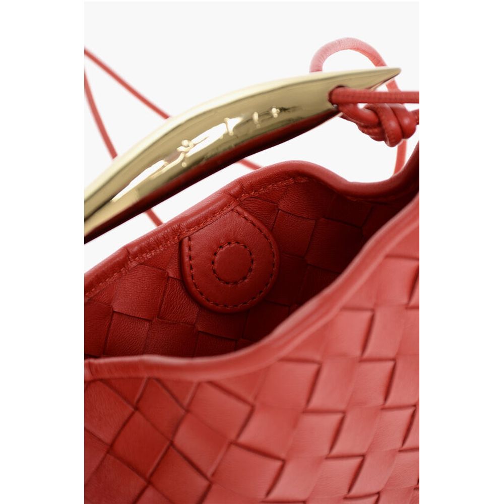 Woven Leather MUSE Bag with Brass Handle