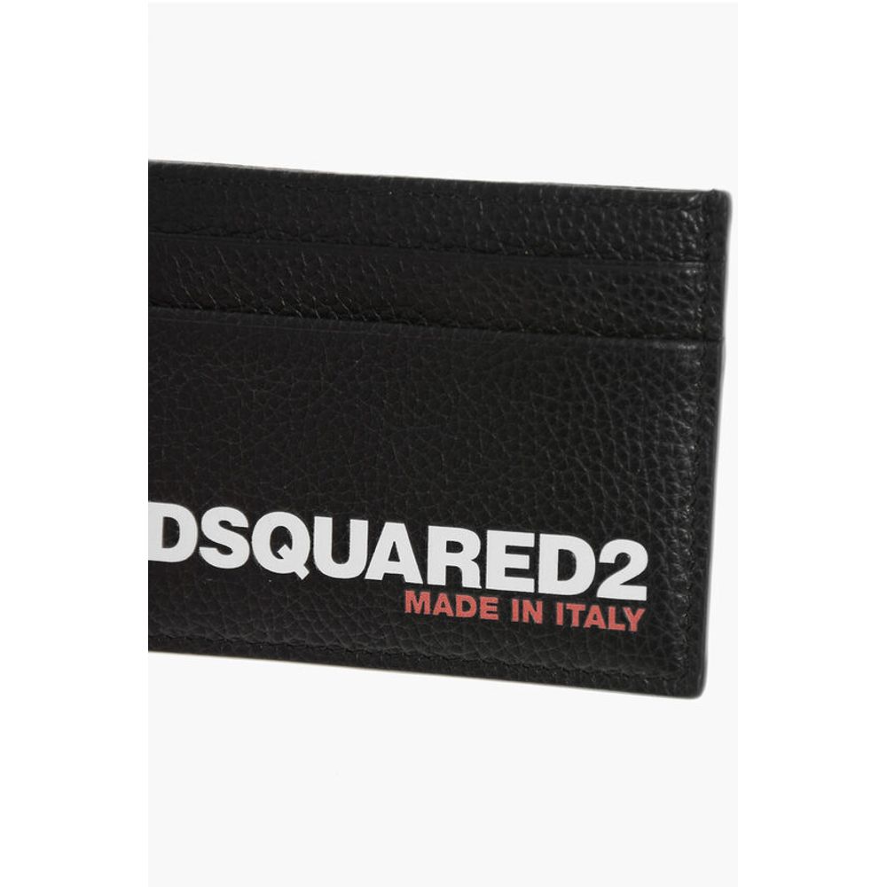 Textured Leather Card Holder with Printed Logo