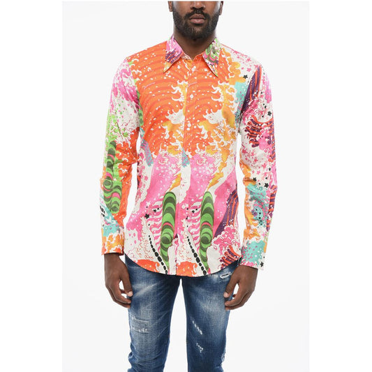 Abstract Patterned Popeline Shirt