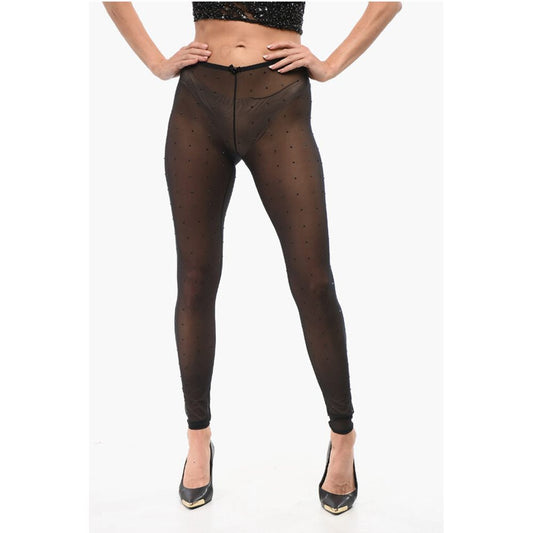 Rhinestoned Mesh Collant