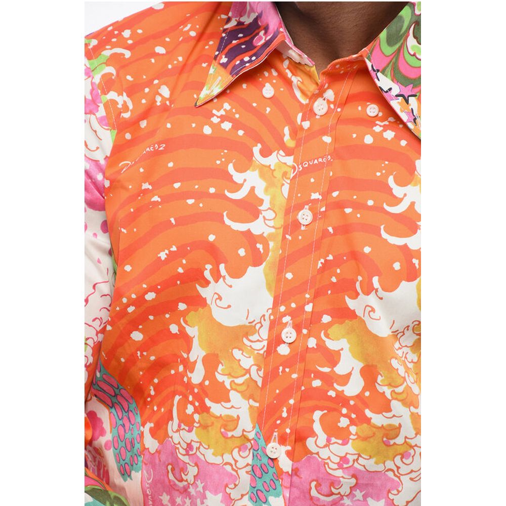 Abstract Patterned Popeline Shirt