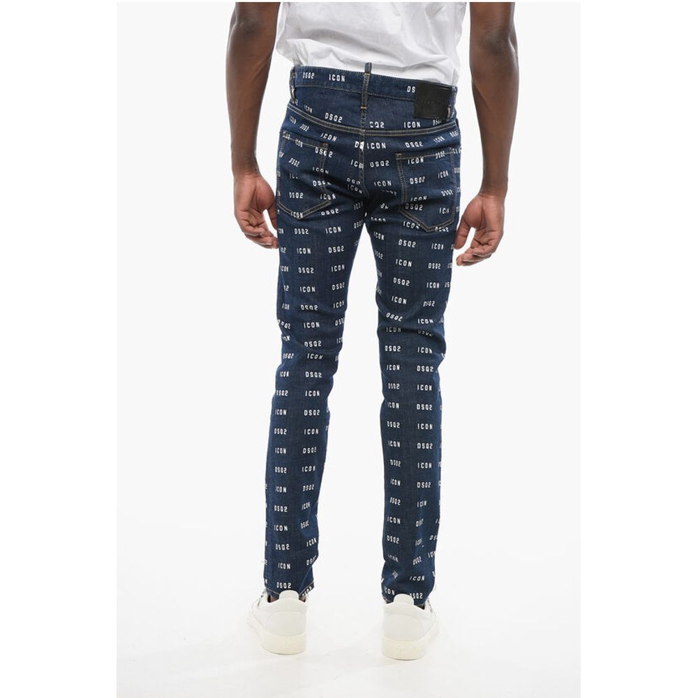 Monogram Printed Skinny Fit Denims 15cm