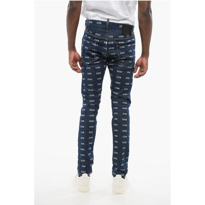 Monogram Printed Skinny Fit Denims 15cm