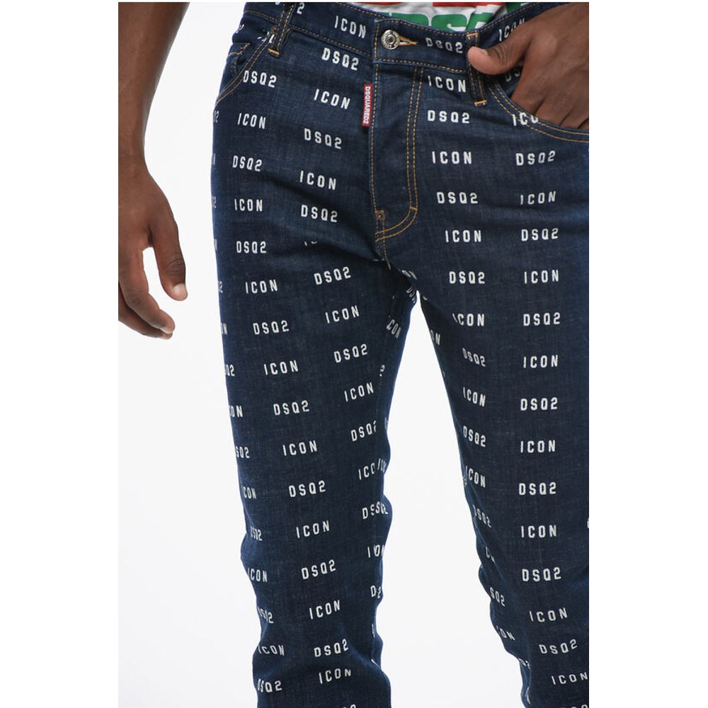 Monogram Printed Skinny Fit Denims 15cm