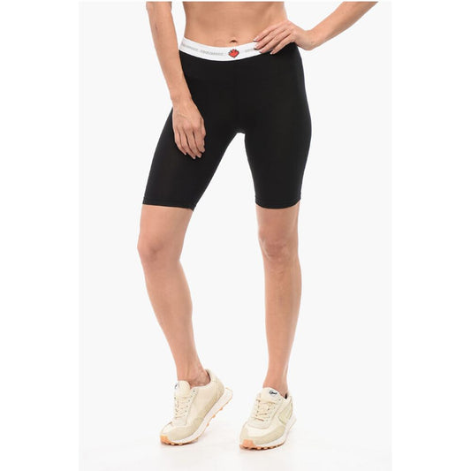 Underwear Biker Leggings with Logoed Waistband