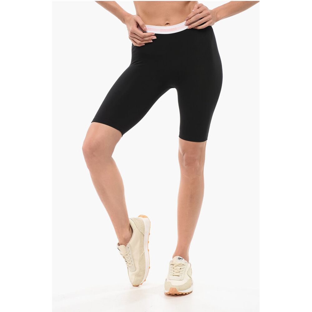 Underwear Biker Leggings with Logoed Waistband