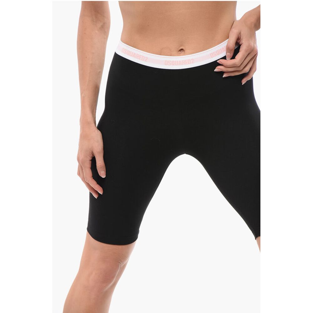 Underwear Biker Leggings with Logoed Waistband