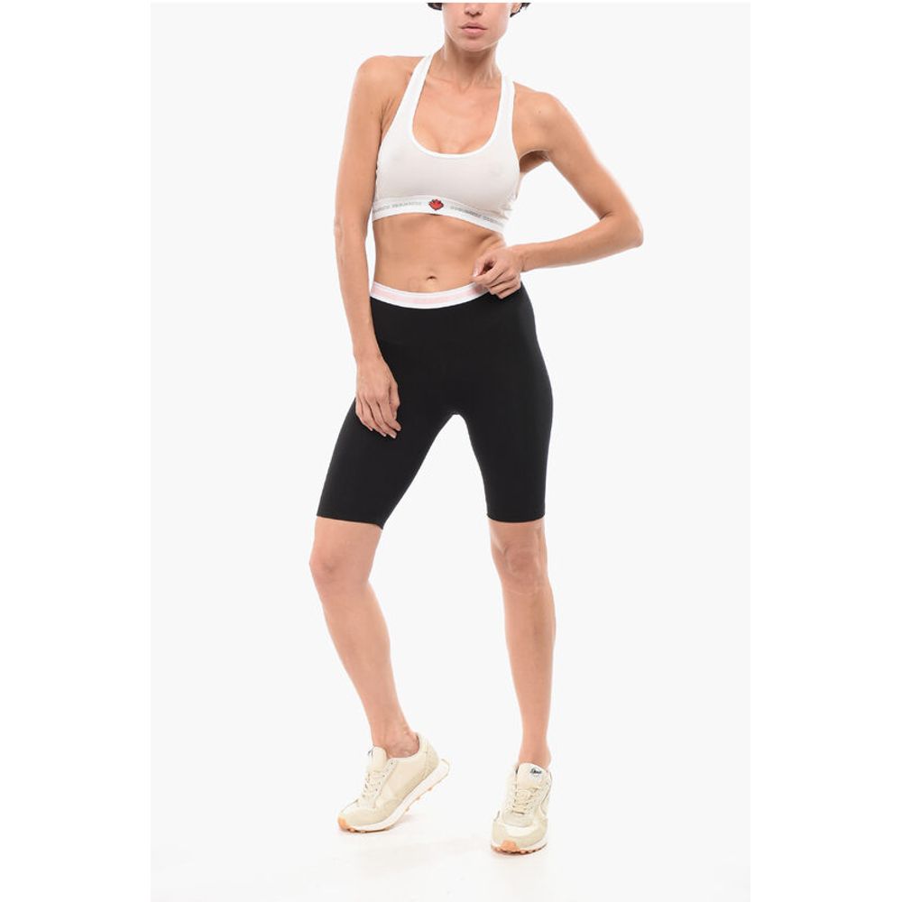 Underwear Biker Leggings with Logoed Waistband