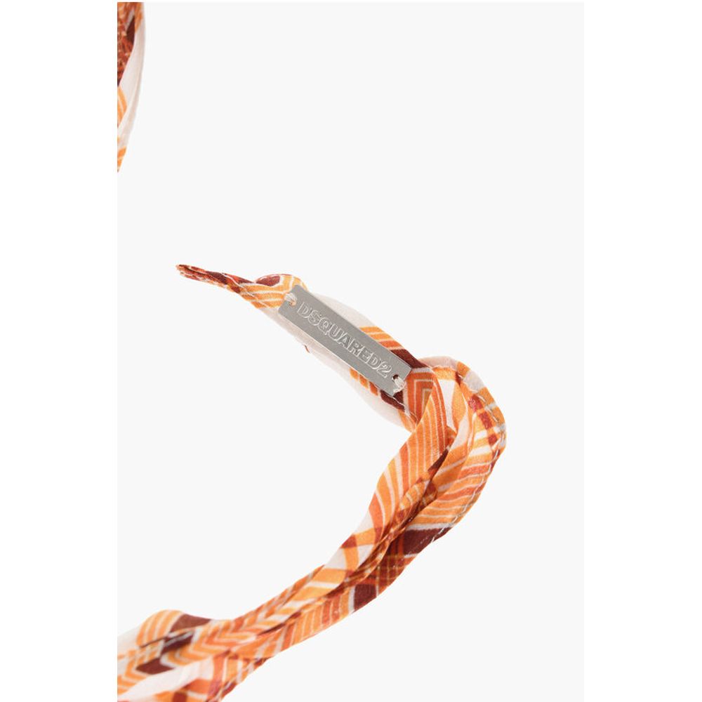 Patterned Silk Slim Foulard