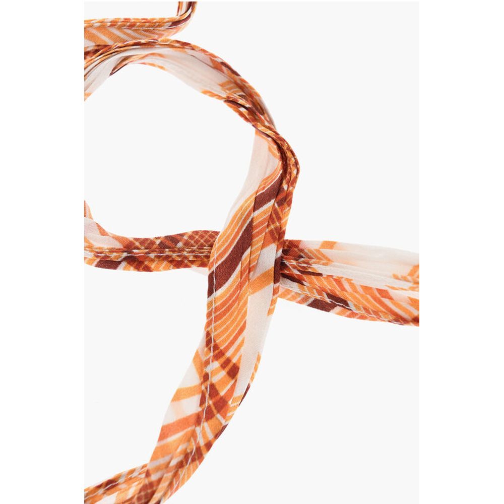 Patterned Silk Slim Foulard