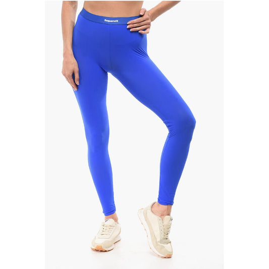 Underwear Microfiber Leggings with Logoed Elastic Band
