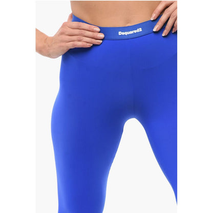 Underwear Microfiber Leggings with Logoed Elastic Band