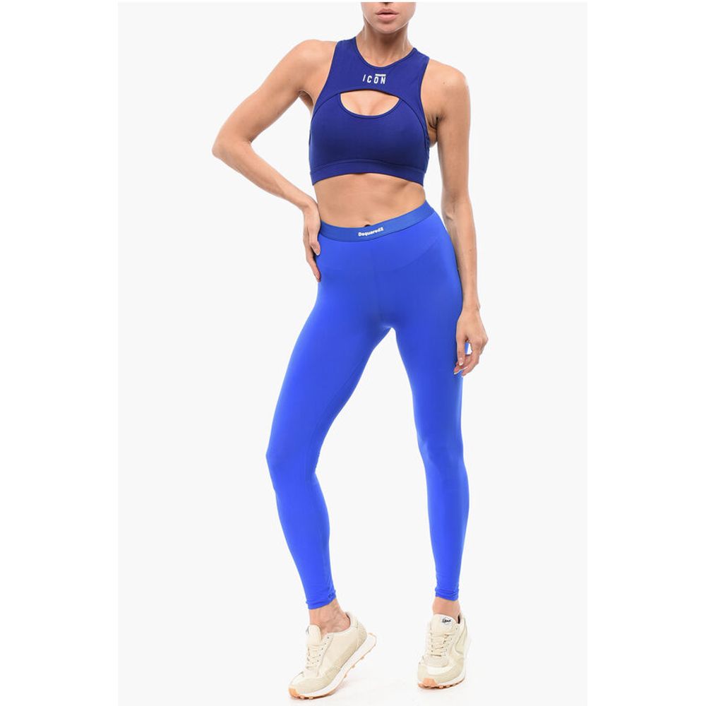 Underwear Microfiber Leggings with Logoed Elastic Band