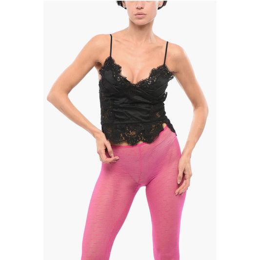 Silk and Lace Crop Top