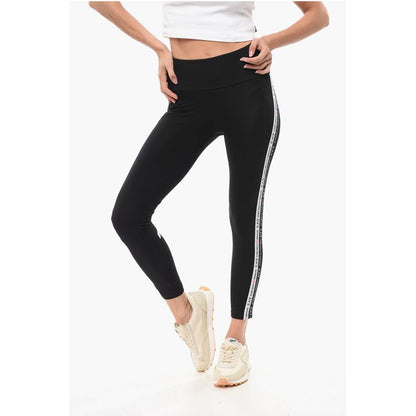 EMPORIO EA7 Stretch Cotton Leggings with Logoed Side Band