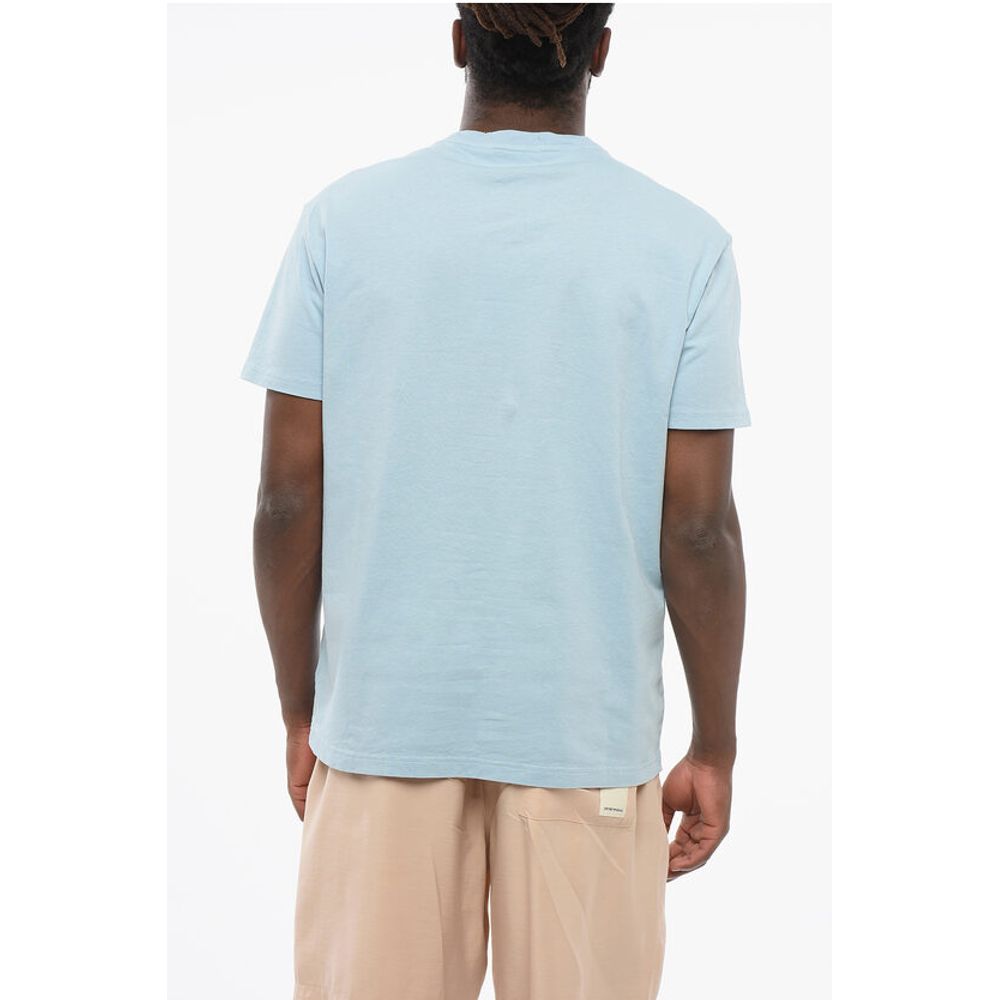 Crew Neck Cotton T-Shirt with Breast-pocket