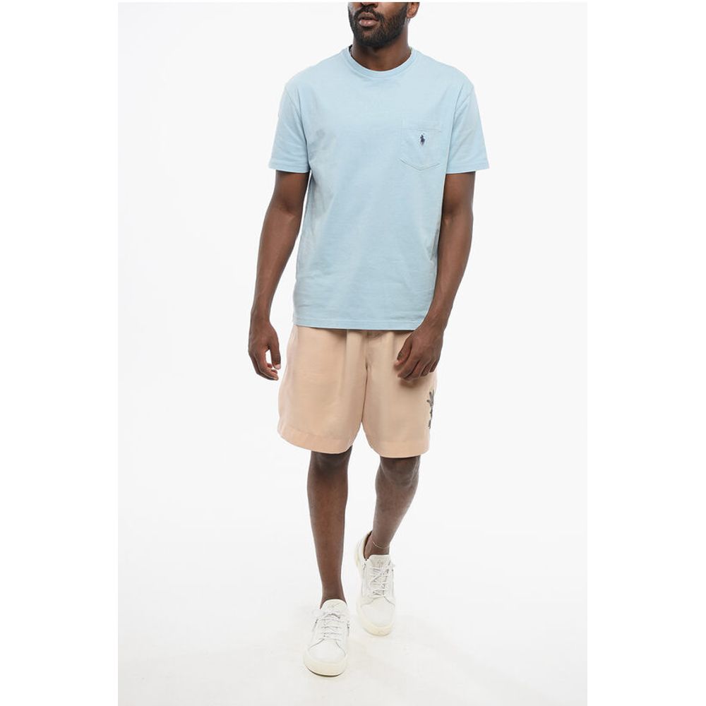 Crew Neck Cotton T-Shirt with Breast-pocket
