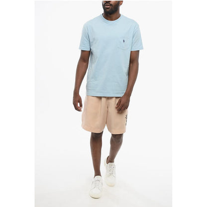 Crew Neck Cotton T-Shirt with Breast-pocket
