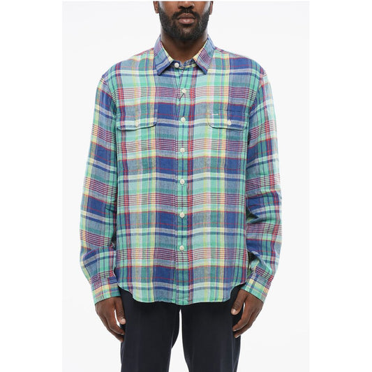 Plaid Check Linen Saharan Shirt